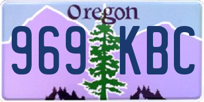 OR license plate 969KBC