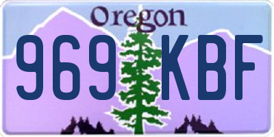 OR license plate 969KBF