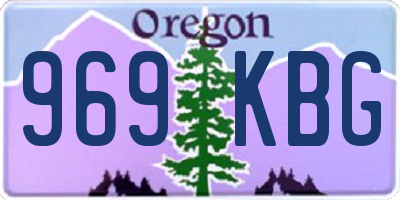 OR license plate 969KBG
