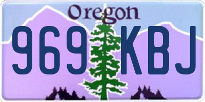 OR license plate 969KBJ