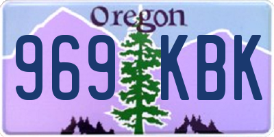 OR license plate 969KBK