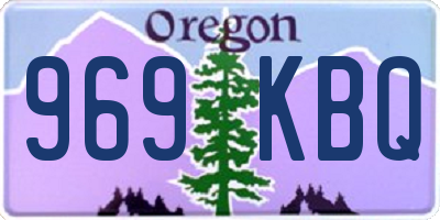 OR license plate 969KBQ