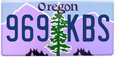 OR license plate 969KBS