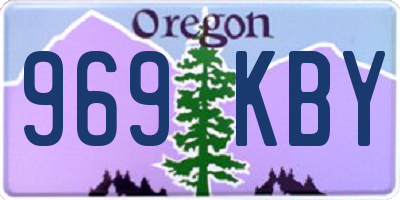 OR license plate 969KBY