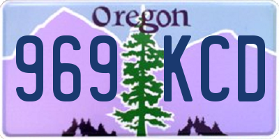 OR license plate 969KCD
