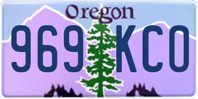 OR license plate 969KCO