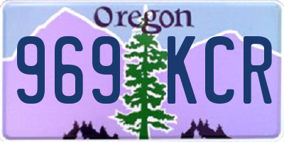 OR license plate 969KCR
