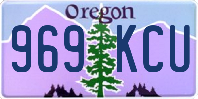 OR license plate 969KCU