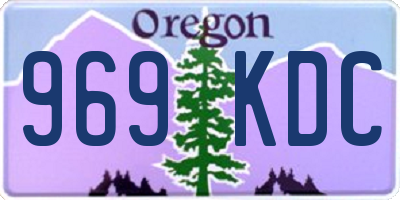 OR license plate 969KDC