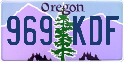 OR license plate 969KDF