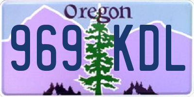 OR license plate 969KDL