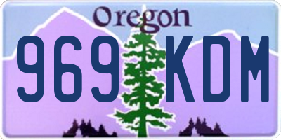 OR license plate 969KDM