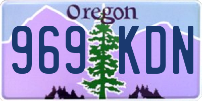 OR license plate 969KDN
