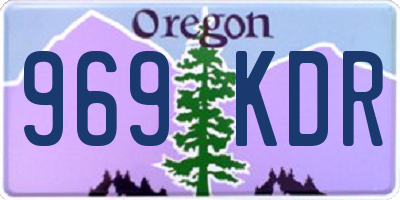 OR license plate 969KDR