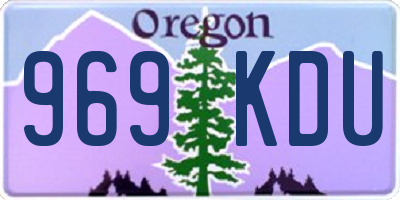 OR license plate 969KDU