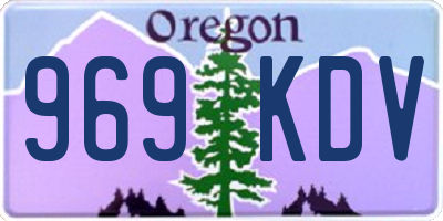 OR license plate 969KDV