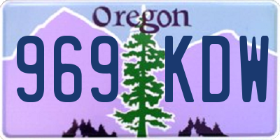 OR license plate 969KDW