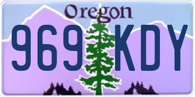 OR license plate 969KDY