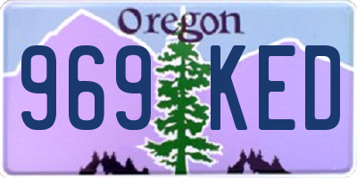 OR license plate 969KED