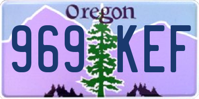 OR license plate 969KEF