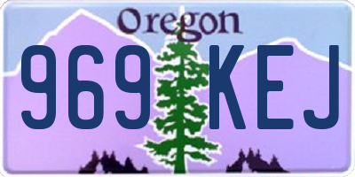 OR license plate 969KEJ
