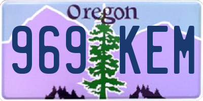 OR license plate 969KEM