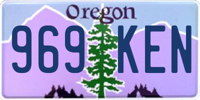 OR license plate 969KEN