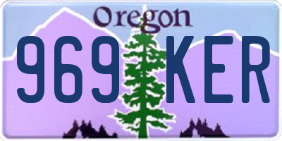 OR license plate 969KER