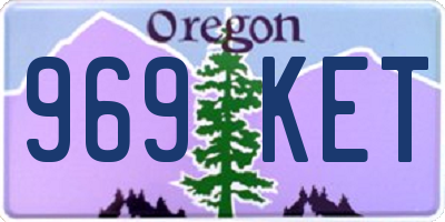 OR license plate 969KET