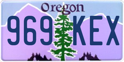 OR license plate 969KEX