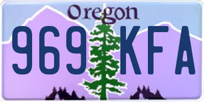 OR license plate 969KFA