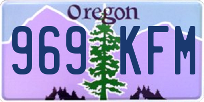 OR license plate 969KFM