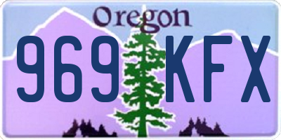 OR license plate 969KFX