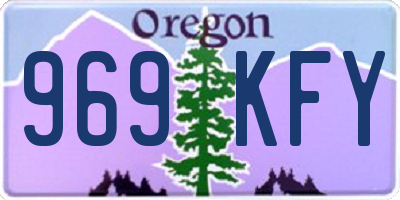 OR license plate 969KFY