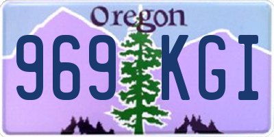 OR license plate 969KGI