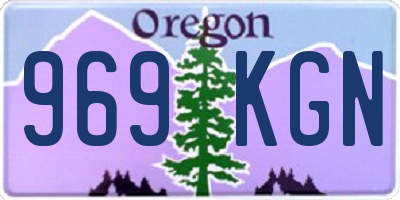 OR license plate 969KGN