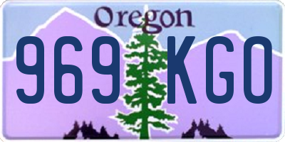 OR license plate 969KGO