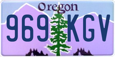 OR license plate 969KGV