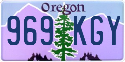 OR license plate 969KGY