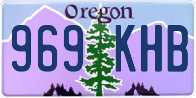 OR license plate 969KHB