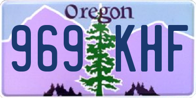 OR license plate 969KHF
