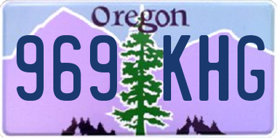 OR license plate 969KHG