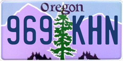 OR license plate 969KHN