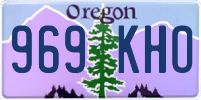 OR license plate 969KHO