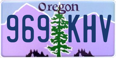 OR license plate 969KHV