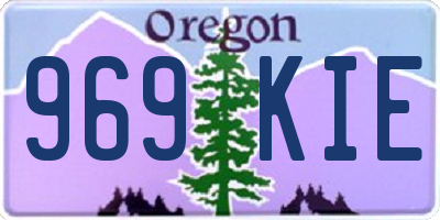 OR license plate 969KIE