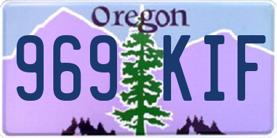 OR license plate 969KIF