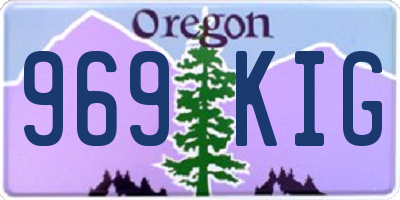 OR license plate 969KIG