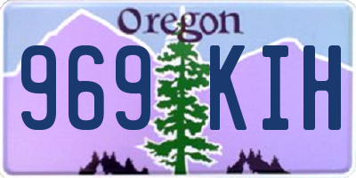 OR license plate 969KIH