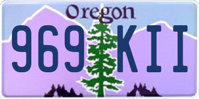 OR license plate 969KII